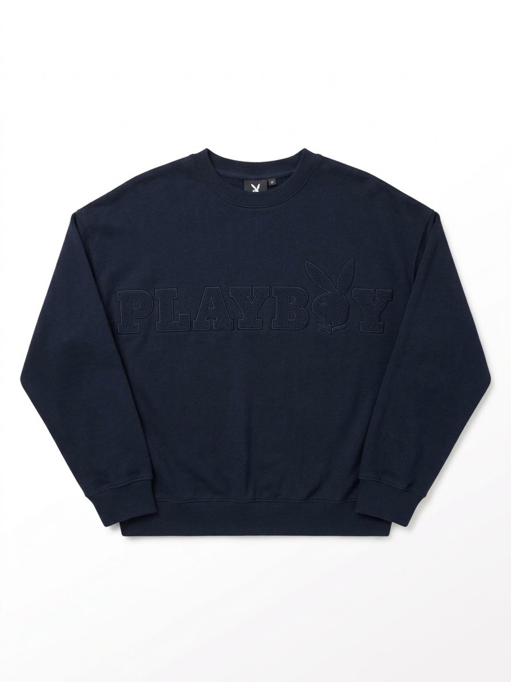 PLAYBOY Navy Embroidered Logo Crewneck Sweatshirt